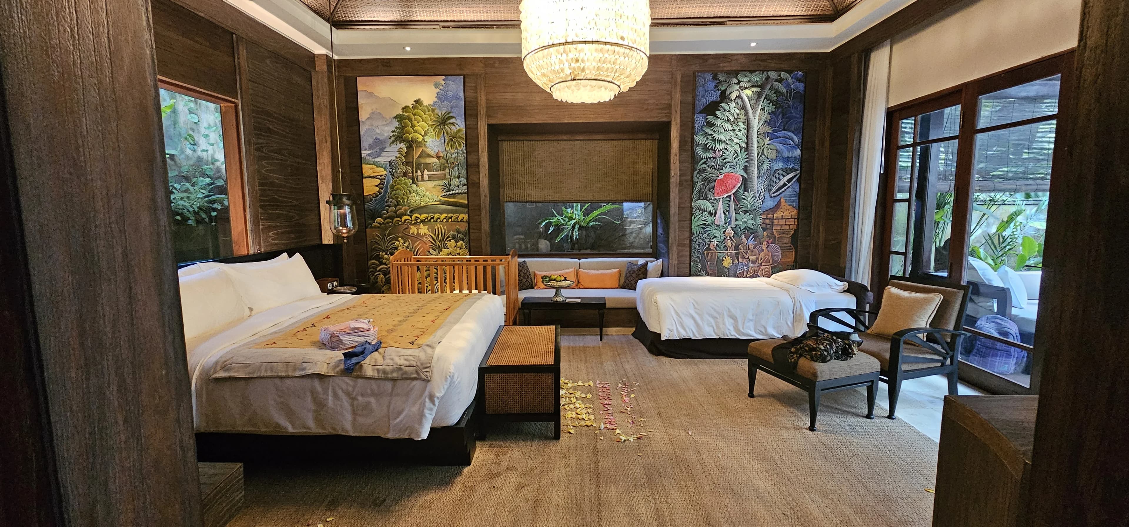 Serene infinity pool overlooking lush greenery